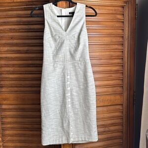 Banana Republic fitted tweed midi dress